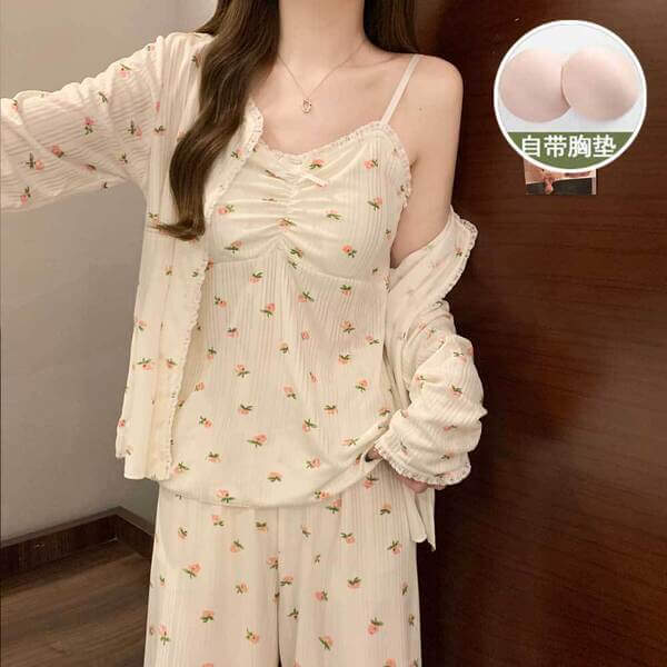 Cherry Blossom 3-Piece Comfort Co-Ord Set