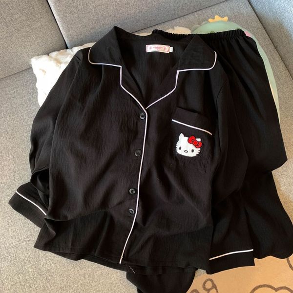 Aramo Kitty Noir Full Sleeve PJ Set