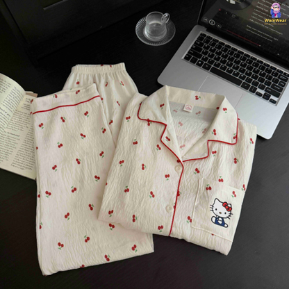 Aramo Cherry Kiss Full Sleeve PJ Set 🍒