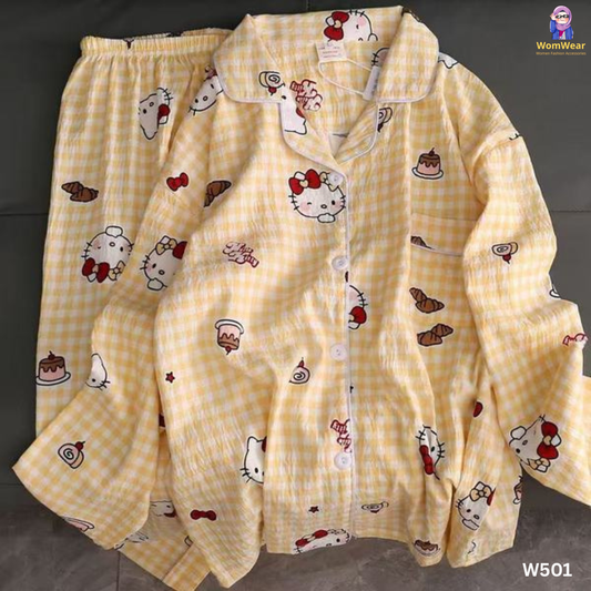 Hello Kitty Honey Full Sleeve PJ Set